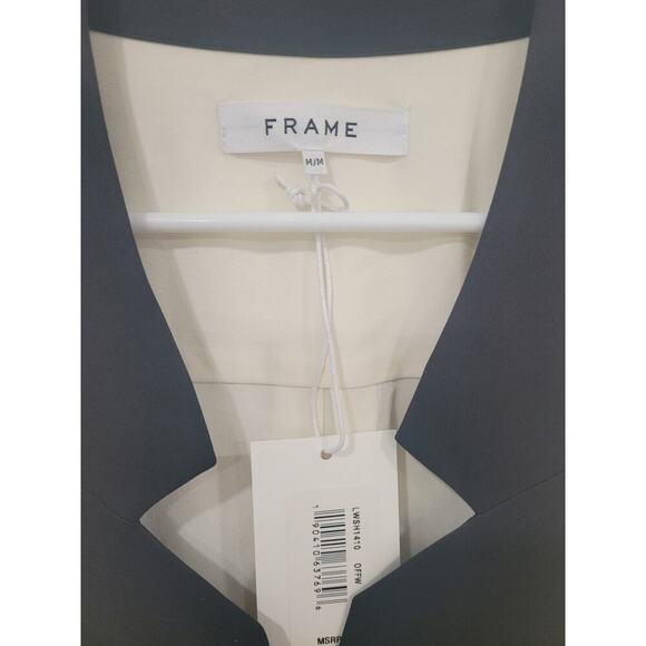 Frame Women's Silk Cream‎ and Black Blouse Top size Medium Nordstrom's NEW #12 - Picture 3 of 5